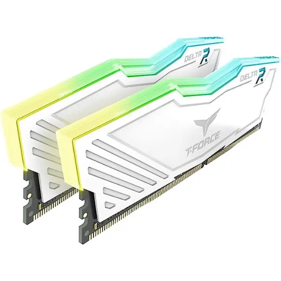 T-Force Delta RGB DDR4 3600MHZ 32GB (16x2) Desktop Gaming Memory - White - PakByte Computers 