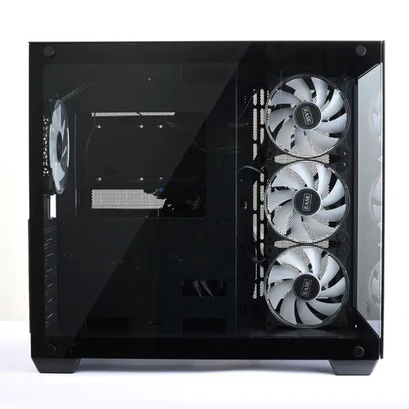 EASE Tempered Glass Gaming Case EC124B - Black - PakByte Computers 