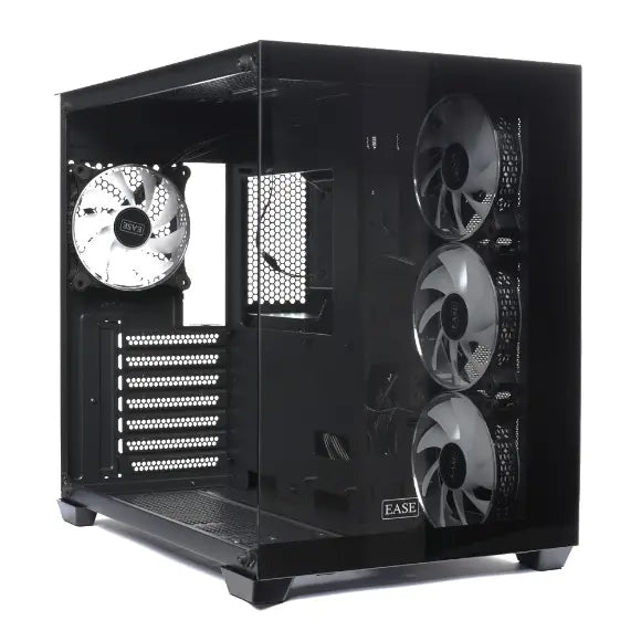 EASE Tempered Glass Gaming Case EC124B - Black - PakByte Computers 