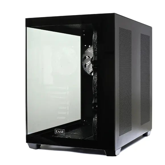 EASE Tempered Glass Gaming Case EC124B - Black - PakByte Computers 