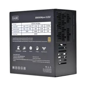 EASE EB550W Pro 80+ Bronze Fully Modular Power Supplies - PakByte Computers 