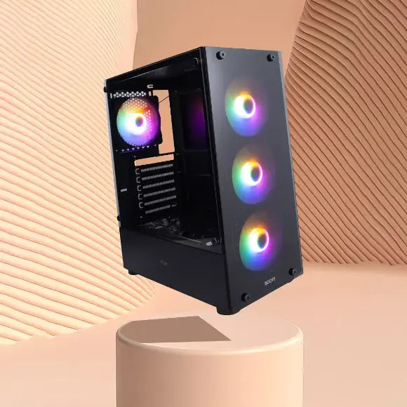 Boost Fox PC Case with 4 rgb fans - PakByte Computers 