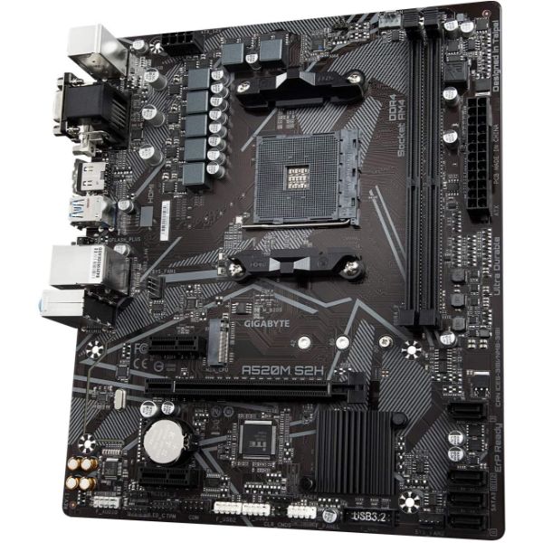 GIGABYTE A520M S2H mATX AM4 4+3 Phases Digital PWM, GIGABYTE Gaming GbE LAN RGB Fusion 2.0 Motherboard - PakByte Computers 