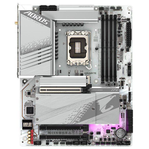 Gigabyte Z790 AORUS ELITE AX ICE DDR5 Motherboard - PakByte Computers 