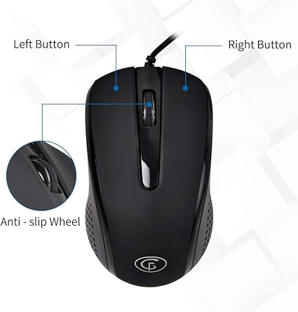GOFREETECH GFT-M011 Wired Mouse Black - PakByte  