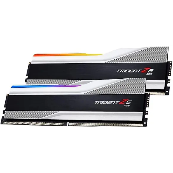 G.Skill Trident Z5 RGB 5200MHZ 32GB (16x2) DDR5 Desktop Memory - Metallic Silver - PakByte Computers 