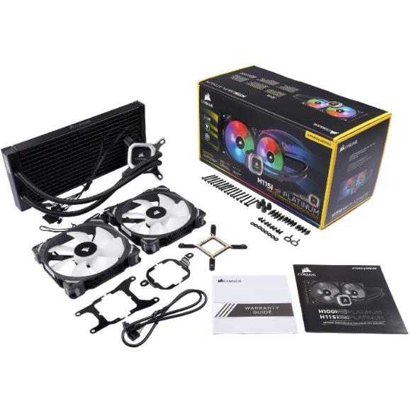 Corsair H115i RGB Platinum AIO Liquid CPU Cooler,280mm,Dual ML140 PRO RGB PWM Fans,Intel 115x/2066,AMD AM4/TR4 - PakByte Computers 