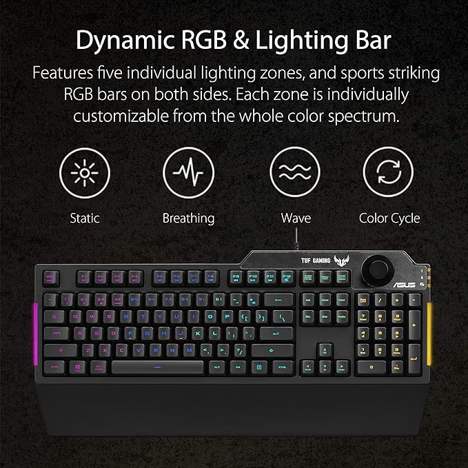 ASUS TUF Gaming K1 RGB Keyboard – Black - PakByte Computers 