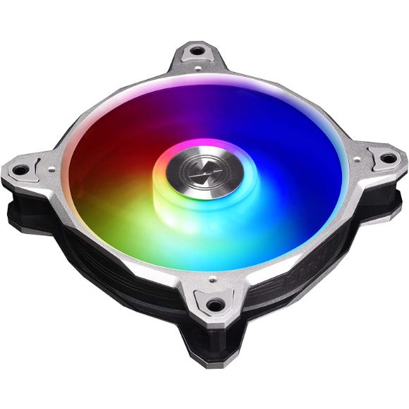 LIAN LI Bora Digital Series (Silver Frame) RGB BR DIGITAL-3R S, 120mm Addressable RGB LED PWM Fan, 3 Fans Pack - PakByte Computers 