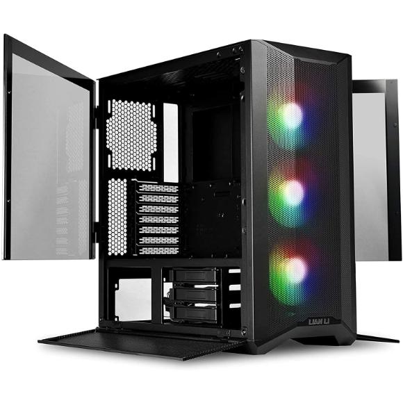 LIAN LI LANCOOL II MESH RGB Black LAN2MRX Tempered Glass ATX Case -Black Color - LANCOOL II MESH RGB - LAN2MRX - PakByte Computers 