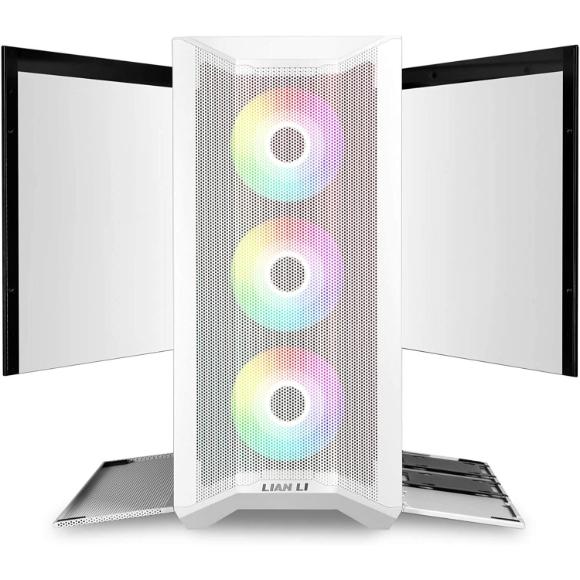 Lian Li LANCOOL II MESH RGB White LAN2MRW Tempered Glass ATX Case -White Color -LANCOOL II MESH RGB White - LAN2MRW - PakByte Computers 