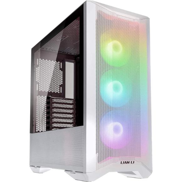 Lian Li LANCOOL II MESH RGB White LAN2MRW Tempered Glass ATX Case -White Color -LANCOOL II MESH RGB White - LAN2MRW - PakByte Computers 