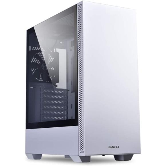 Lian Li LANCOOL 205 (White) Mid-Tower Chassis ATX Computer Case PC Gaming Case (White) w/Tempered Glass Side Panel 2x120mm Fan Pre-Installed - PakByte Computers 