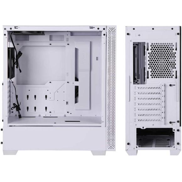 Lian Li LANCOOL 205 (White) Mid-Tower Chassis ATX Computer Case PC Gaming Case (White) w/Tempered Glass Side Panel 2x120mm Fan Pre-Installed - PakByte Computers 