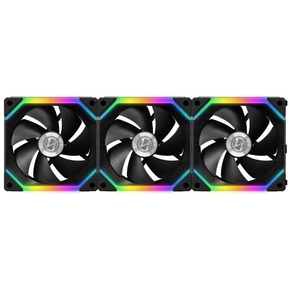 Lian Li UNI SL120 120mm RGB Triple Pack Cooling Fan (Black) - PakByte Computers 