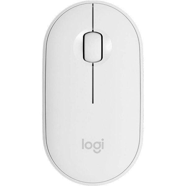 Logitech Pebble M350 Wireless Mouse with Bluetooth or USB - Off White - PakByte Computers 