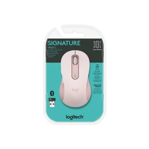 Logitech Signature M650 large size Mouse - Rose - PakByte Computers 