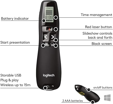 Logitech R800 Wireless Professional Presenter - PakByte Computers 