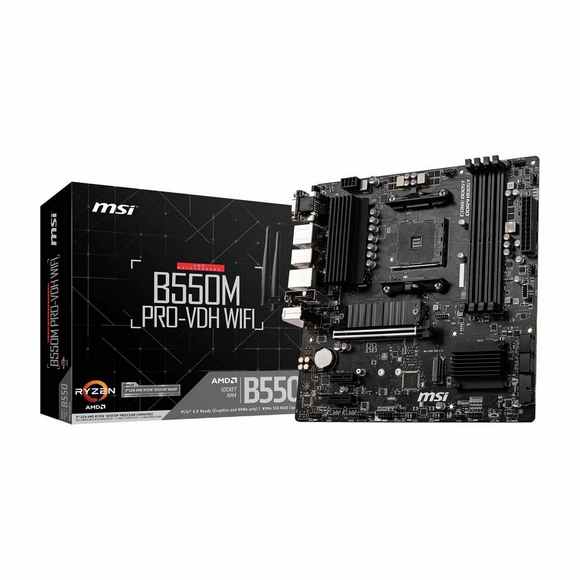 MSI PRO B550M PRO-VDH WIFI Micro ATX AMD Motherboard - PakByte Computers 