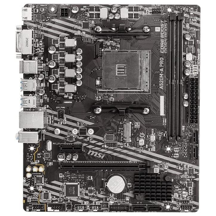 MSI A520M-A PRO AMD AM4 microATX Motherboard - PakByte Computers 