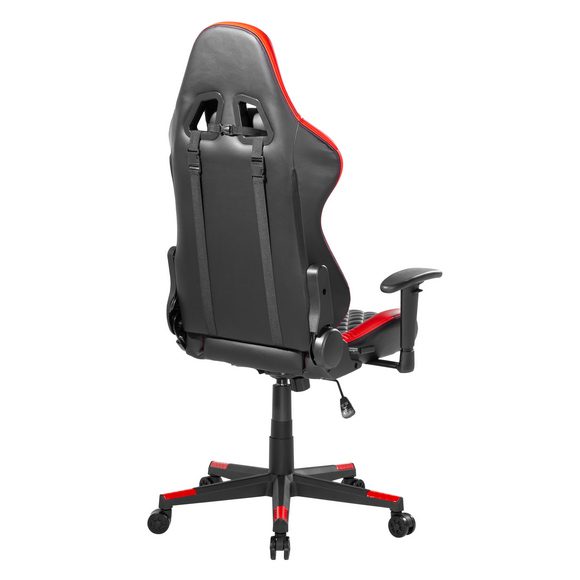 MXG GCH-01 Large Diamond Quilted PU with Headrest and Lumbar Support Gaming Chair - Red/Black - PakByte Computers 