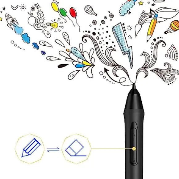 XP-PEN P05 Battery-Free Stylus Passive Pen only for XP-PEN Deco01 V2 Deco03 G640S - PakByte Computers 