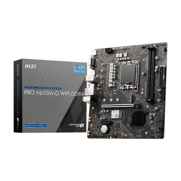 MSI PRO H610M-G DDR4 WIFI LGA 1700 Motherboard - PakByte Computers 