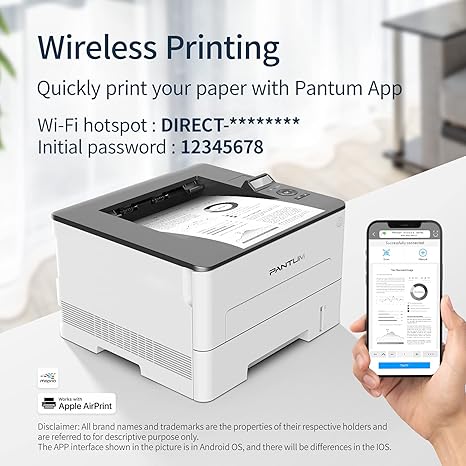 Pantum P3302DW Compact Wireless Laser Printer - PakByte Computers 