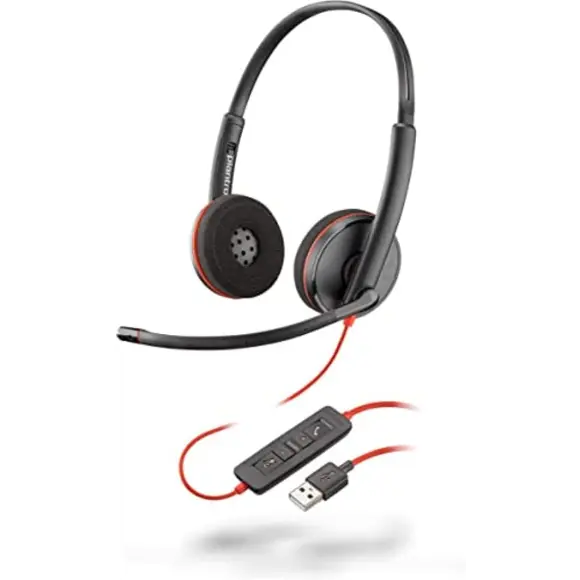 Plantronics C3220-USB-A Blackwire Headset - Black - PakByte Computers 