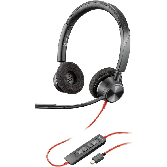 Plantronics C3320 Blackwire USB-C Heasdset - Black - PakByte Computers 