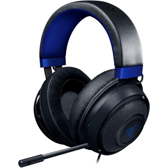 Razer Kraken Gaming Headset: For PC, PS4, PS5, Switch, Xbox One, Xbox Series X & S, Mobile - 3.5 mm Headphone Jack - Black/Blue - PakByte Computers 