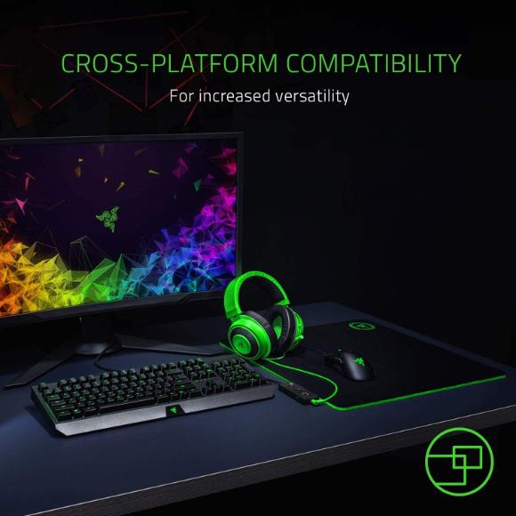 Razer Kraken Tournament Edition THX 7.1 Surround Sound Gaming Headset: Retractable Noise Cancelling Mic - USB DAC – Green - PakByte Computers 