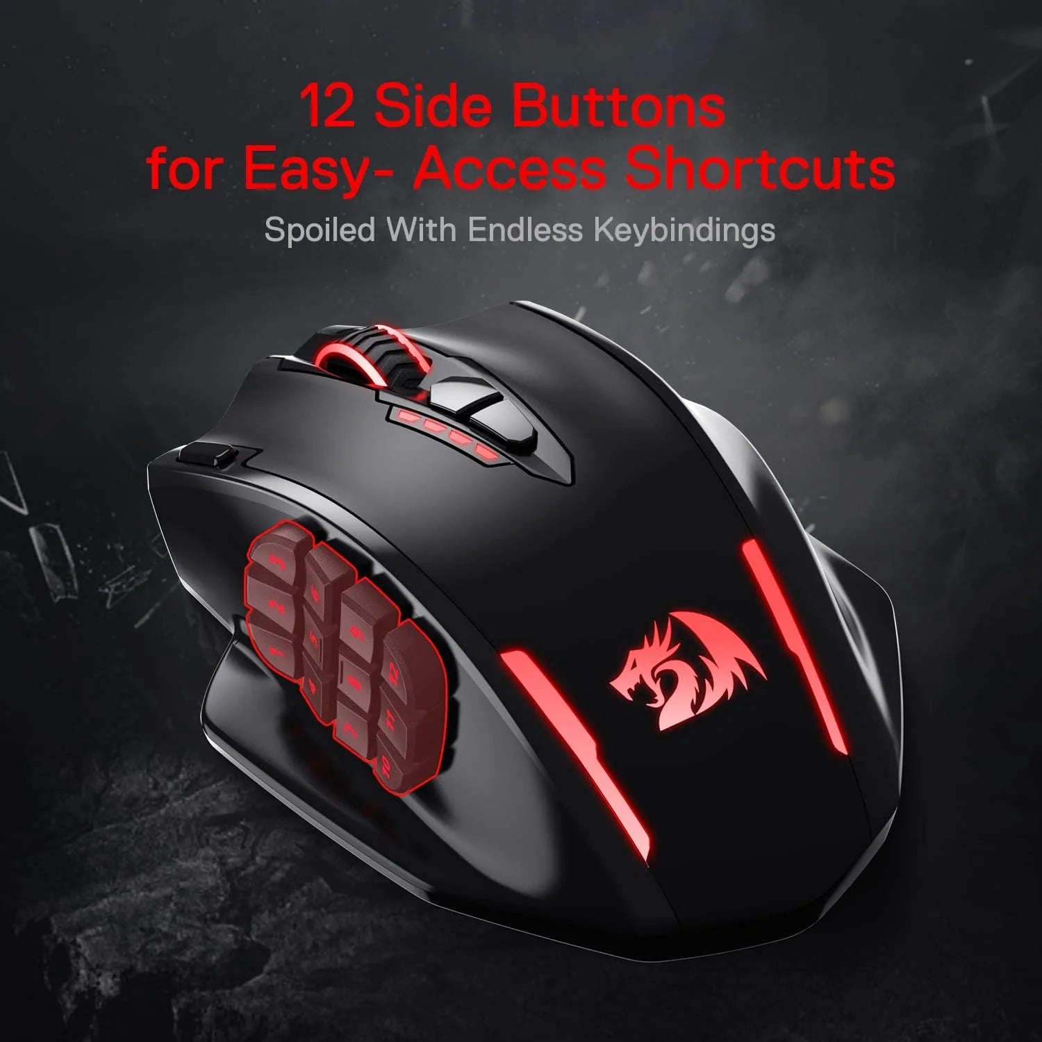 Redragon M913 Impact Elite Wireless Gaming Mouse (Black) - PakByte  