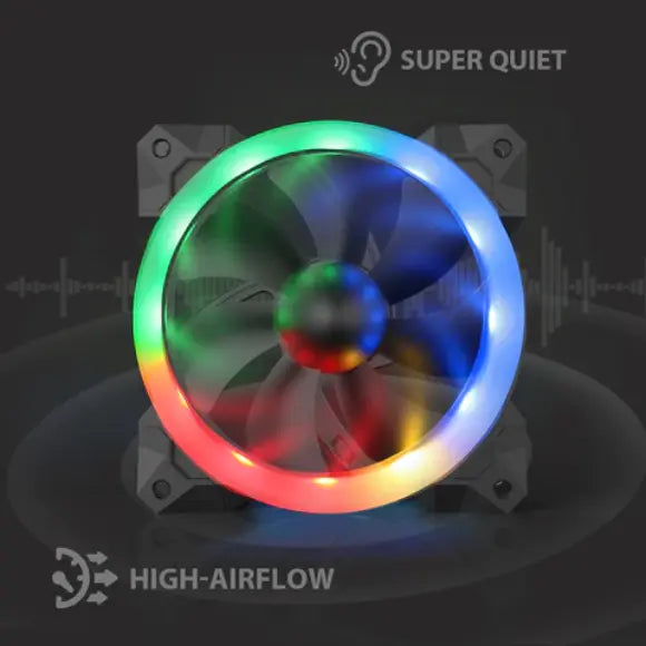 Redragon GC-F008 120mm RGB Cooling Fan - PakByte Computers 