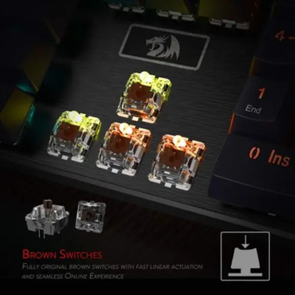 Redragon Devarajas K556 RGB Mechanical Gaming Keyboard - PakByte Computers 