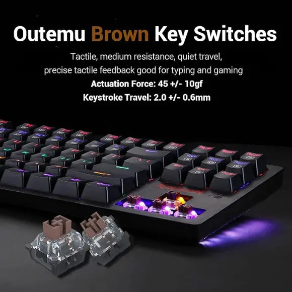 Redragon Knight K598 TKL Wireless Mechanical Keyboard - PakByte Computers 