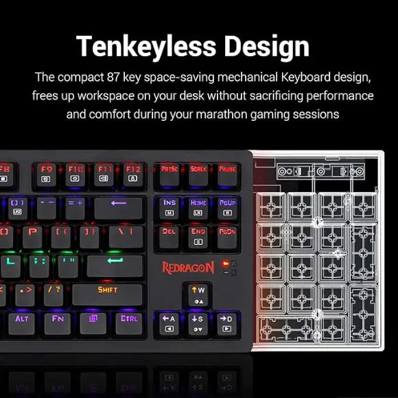 Redragon Knight K598 TKL Wireless Mechanical Keyboard - PakByte Computers 