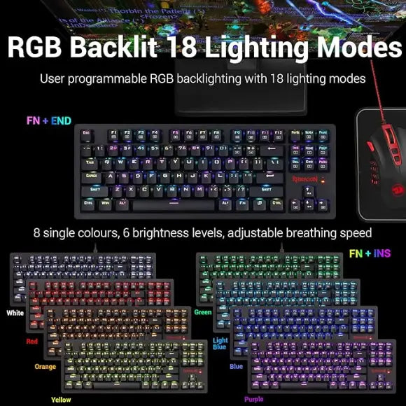 Redragon Knight K598 TKL Wireless Mechanical Keyboard - PakByte Computers 