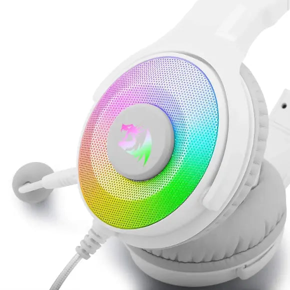 Redragon H350W PANDORA 2 RGB USB Gaming Headset - White - PakByte Computers 