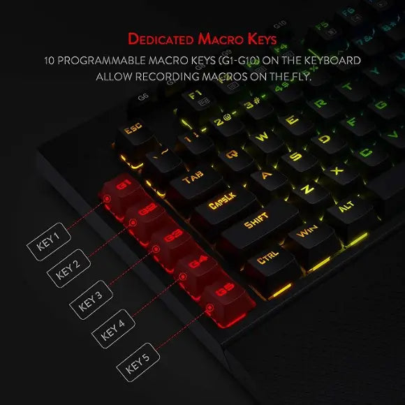 Redragon K596 Vishnu Wireless/Wired RGB Mechanical Gaming Keyboard - PakByte Computers 