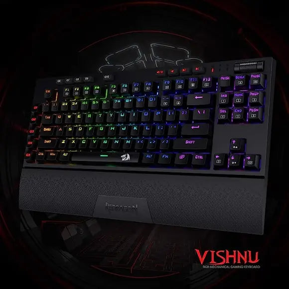 Redragon K596 Vishnu Wireless/Wired RGB Mechanical Gaming Keyboard - PakByte Computers 