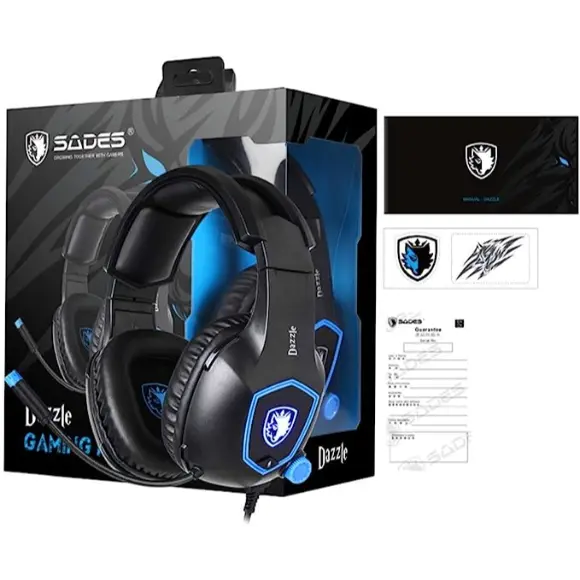 SADES Dazzle SA-905 Gaming Headset - Black - PakByte Computers 