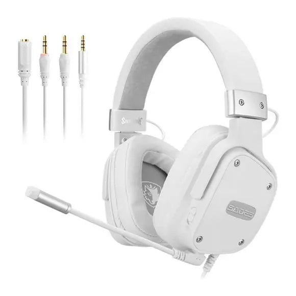 SADES SnowWolf SA-7225 Gaming Stereo Headphones with Noise-Reduction Microphone - PakByte Computers 