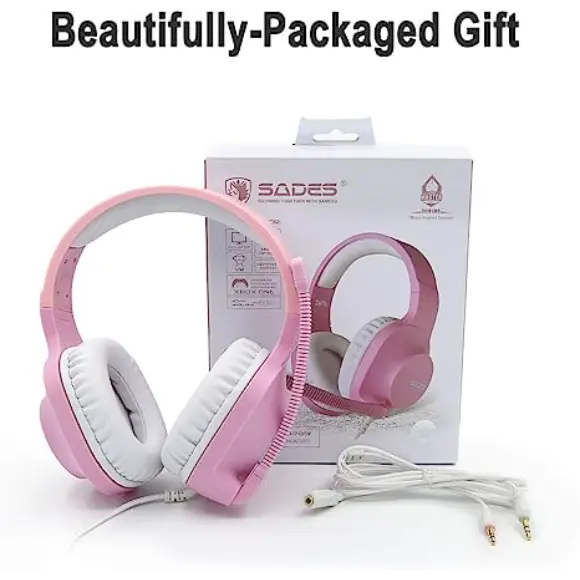 SADES Spirits SA-721 Stereo Gaming Headset - Pink - PakByte Computers 