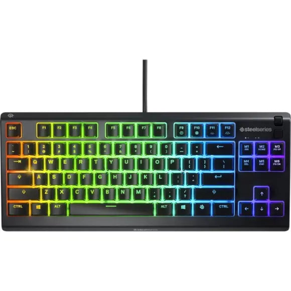 SteelSeries Apex 3 TKL Wired Gaming Keyboard with RGB Backlighting – Black (64831) - PakByte Computers 