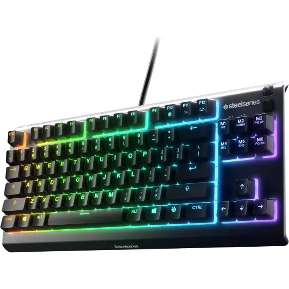 SteelSeries Apex 3 TKL Wired Gaming Keyboard with RGB Backlighting – Black (64831) - PakByte Computers 