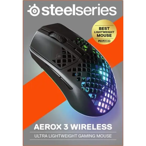 SteelSeries Aerox 3 Wireless Super Light Gaming Mouse - 2022 Edition - Onyx (62612) - PakByte Computers 