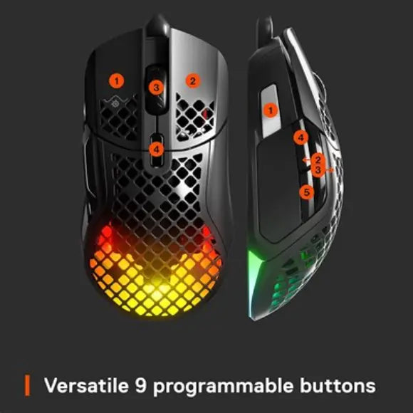 SteelSeries Aerox 5 Ultralight Multi-Genre Gaming Mouse (62401) - PakByte Computers 