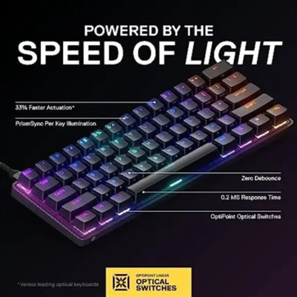 SteelSeries Apex 9 Mini Optical Gaming Keyboard - (64837) - PakByte Computers 