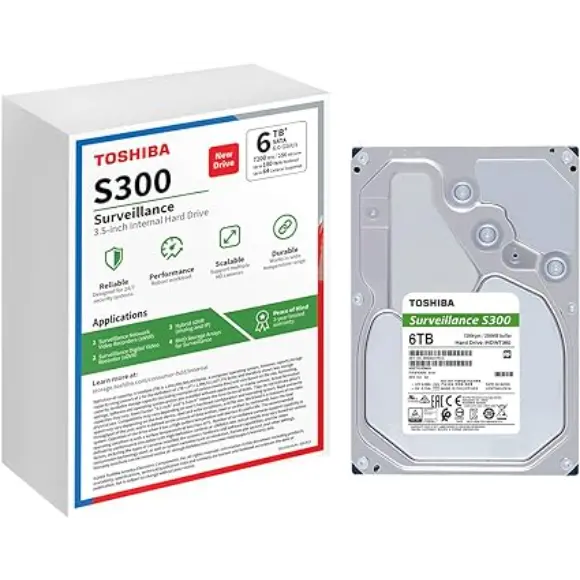 Toshiba S300 6TB Surveillance 3.5” Internal Hard Drive - PakByte Computers 